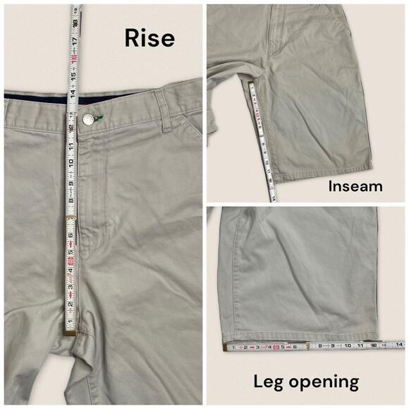 Y2K Khaki Cargo Style Shorts Tommy Hilfiger Size 34 - Picture 4 of 8